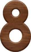 2-1/2 Inch Large Wood Letter #8