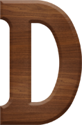 2-1/2 Inch Large Wood Letter D