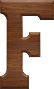 2-1/2 Inch Large Wood Letter F