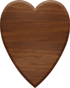 2-1/2 Inch Large Wood Letter HEART