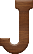 2-1/2 Inch Large Wood Letter J