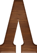 2-1/2 Inch Large Wood Letter LAMBDA