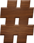 2-1/2 Inch Large Wood Letter NUMBER POUND