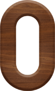 2-1/2 Inch Large Wood Letter  O -OMICRON
