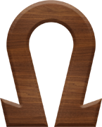2-1/2 Inch Large Wood Letter OMEGA