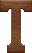 2-1/2 Inch Large Wood Letter T - TAU