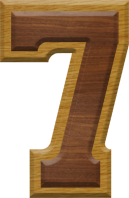 2-3/4 Inch Large Double Raised Wood Letter #7