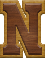 2-3/4 Inch Large Double Raised Wood Letter N - NU