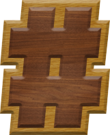 2-3/4 Inch Large Double Raised Wood Letter NUMBER POUND