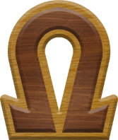 2-3/4 Inch Large Double Raised Wood Letter OMEGA