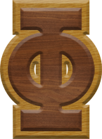 2-3/4 Inch Large Double Raised Wood Letter PHI