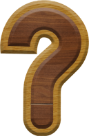 2-3/4 Inch Large Double Raised Wood Letter QUESTION MARK