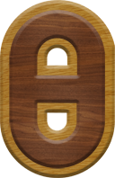 2-3/4 Inch Large Double Raised Wood Letter THETA