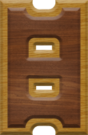 2-3/4 Inch Large Double Raised Wood Letter XI
