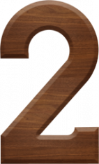 3-1/2 Inch Wood Letter #2