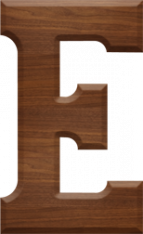 3-1/2 Inch Wood Letter E - EPSILON