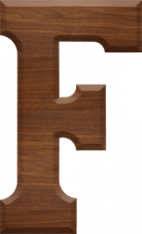 3-1/2 Inch Wood Letter F