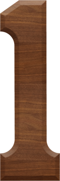 5 Inch Wood Letter #1