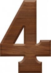 5 Inch Wood Letter #4