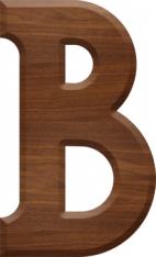 5 Inch Wood Letter B - BETA