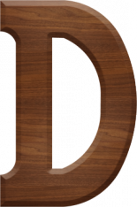 5 Inch Wood Letter D