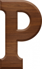 5 Inch Wood Letter P - RHO