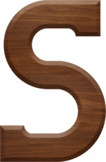 5 Inch Wood Letter S