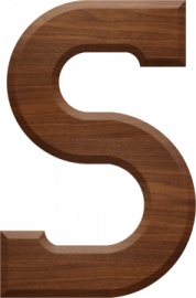 5 Inch Wood Letter S