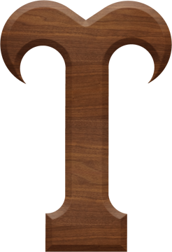 5 Inch Wood Letter UPSILON