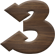 3/4 Inch Extra Small Fiesta Letter #3