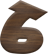 3/4 Inch Extra Small Fiesta Letter #6