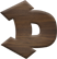 3/4 Inch Extra Small Fiesta Letter D