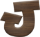 3/4 Inch Extra Small Fiesta Letter J