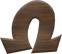 3/4 Inch Extra Small Fiesta Letter OMEGA