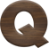 3/4 Inch Extra Small Fiesta Letter Q