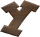 3/4 Inch Extra Small Fiesta Letter Y