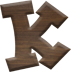 1 Inch Small Fiesta Letter K - KAPPA
