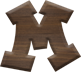 1 Inch Small Fiesta Letter M - MU