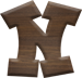1 Inch Small Fiesta Letter N - NU