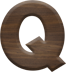 1 Inch Small Fiesta Letter Q