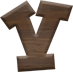 1 Inch Small Fiesta Letter V