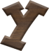 1 Inch Small Fiesta Letter Y