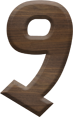 1-5/8 Inch Medium Fiesta Letter #9