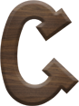 1-5/8 Inch Medium Fiesta Letter C