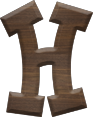 1-5/8 Inch Medium Fiesta Letter H - ETA