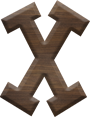1-5/8 Inch Medium Fiesta Letter X - CHI