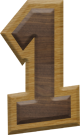 1-7/8 Inch Medium Double Raised Fiesta Letter #1