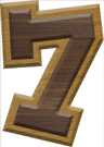 1-7/8 Inch Medium Double Raised Fiesta Letter #7