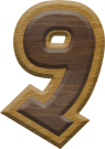 1-7/8 Inch Medium Double Raised Fiesta Letter #9