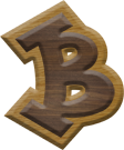 1-7/8 Inch Medium Double Raised Fiesta Letter B - BETA